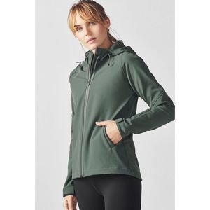 Fabletics Salma Jacket Fleece Zip Jacket All Weather Sage Green Weatherproof M
